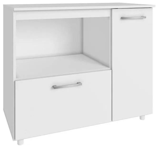 Balcão Multifuncional Forno e Microondas 2 portas Branco