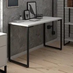Kit 2 Mesas Escritório 120cm Estilo Industrial New Port F02 Branco -
