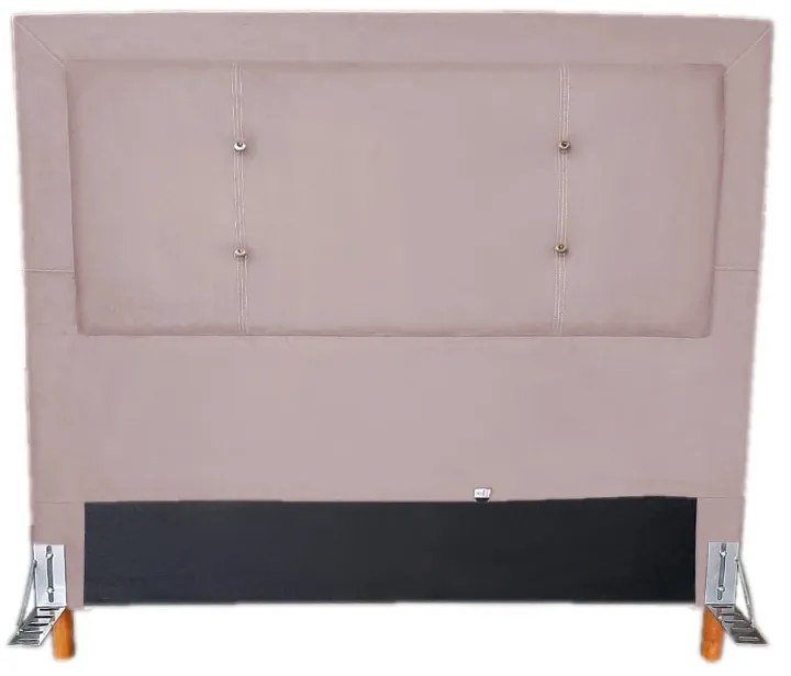 Cabeceira Cama Box Solteiro 90cm Caribe Suede Rosa - Sheep Estofados - Rosa
