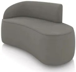 Sofá 2 Lugares Para Sala 140cm Orgânico Wendi Suede Grafite I01  - Mpo