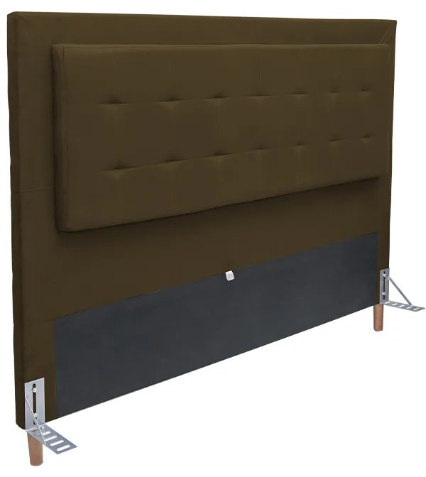 Cabeceira Cama Box Casal 140cm Paris Suede Marrom - Sheep Estofados - Marrom