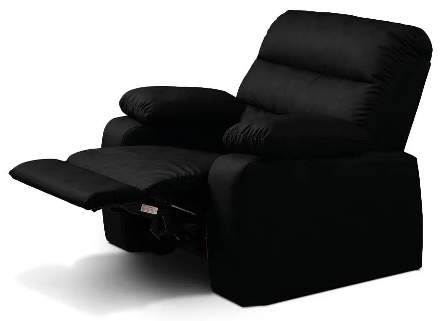 Poltrona do Papai Reclinável Retrátil Naaman Sintético PU Preto K01 - D'Rossi