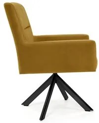 Kit 2 Poltronas Decorativas Giratórias Base Eiffel Preto Angel Veludo