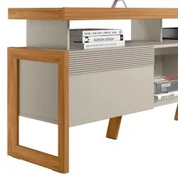 Rack Bancada de TV 70 Polegadas 2 Portas Agata L06 Nature/Off White -