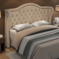 Cabeceira Cama Box Casal Queen 160cm Antibes Z37 Veludo Bege - Mpozena