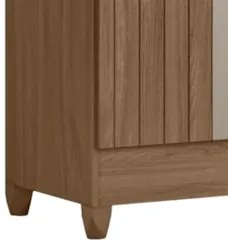 Guarda Roupa Casal 165cm Com Espelho Khani Carvalho/Fendi Z17 - Mpozen