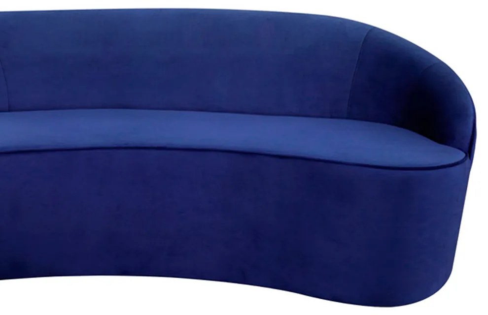 Sofá 3 Lugares Eros D07 Curvo 210cm Braço Direito Veludo Royal - D'Rossi