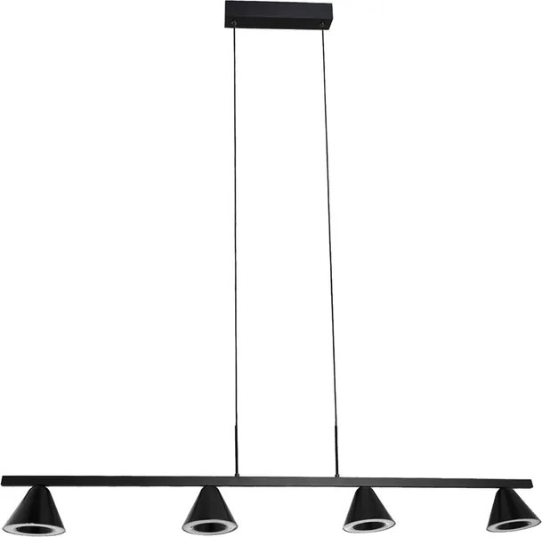 Pendente Led Metal Aluminio 38W 3000K Flora - PRETO