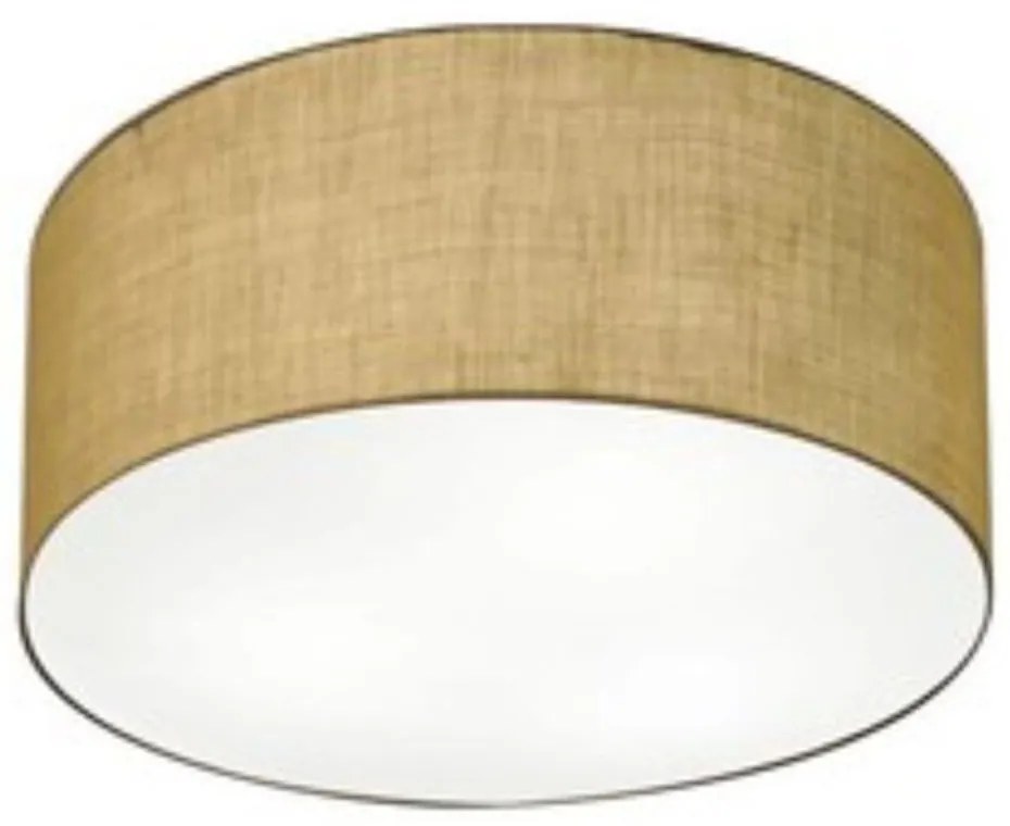 Plafon Cilíndrico Md-3013 Cúpula em Tecido 60x21cm Palha - Bivolt