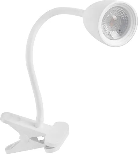 Luminaria De Mesa Led Abs Com Garra 4W 3000K Focus - BRANCO
