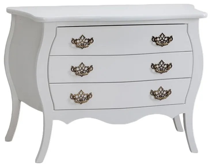 Cômoda Bombê 3 Gavetas Titanium - Wood Prime FS 229063