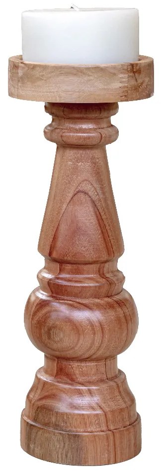 Castiçal Madeira Natural Vik G - Natural  Kleiner