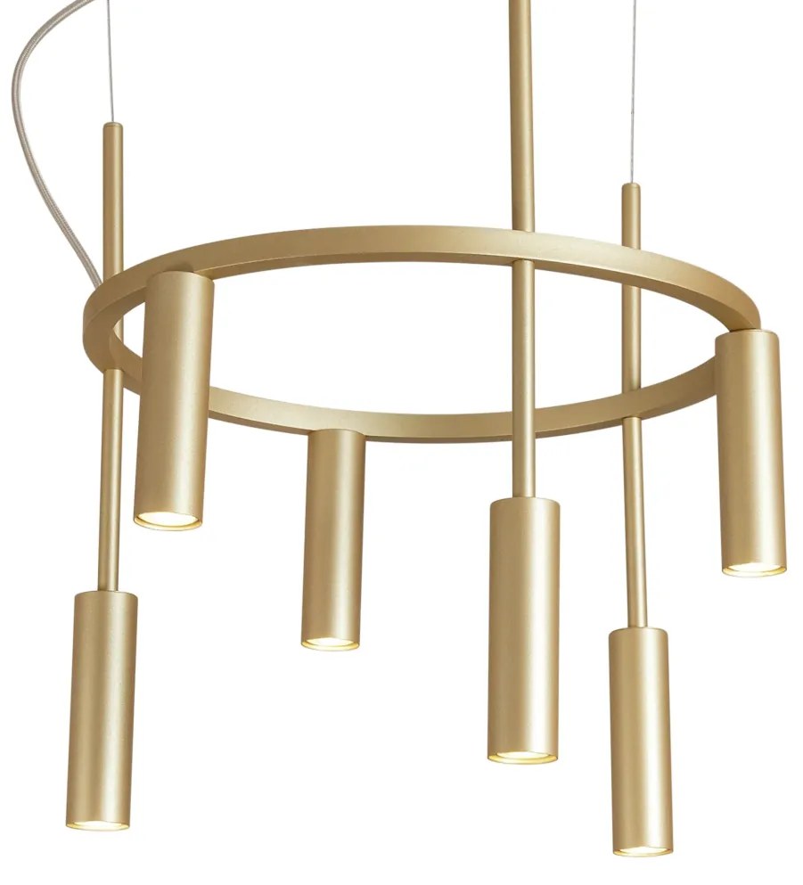Pendente Platinum Circular Ø40X44,5Cm 6Xmr11 - Usina 16931/40 (BT - Branco Texturizado)