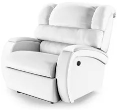 Poltrona do Papai Reclinável Kalie Power Touch USB FH9 PU Branco - Mpo