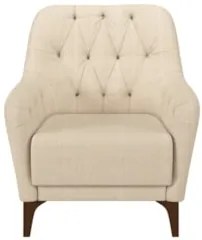 Kit 2 Poltronas Decorativas para Sala com Capitonê Pietà Z32 Linho Cha