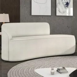 Sofá 3 Lugares Para Sala 180cm Orgânico Wendi Boucle Off White I01 -
