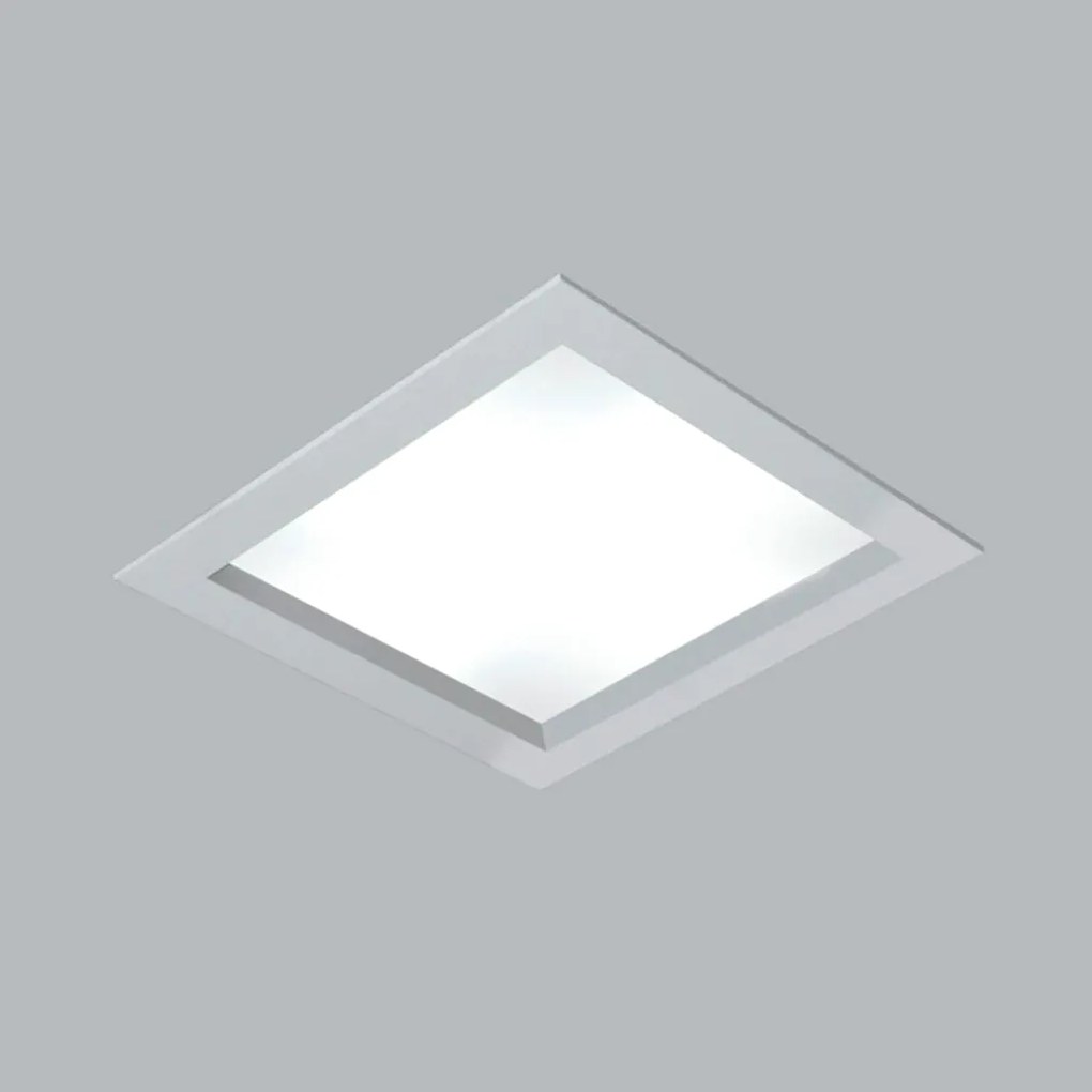Luminária De Embutir Magnum Quadrado 38X38X10Cm 4L E27 | Usina 3600/38 (MR-T - Marrom Texturizado)
