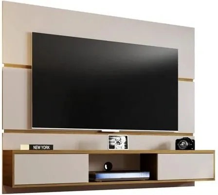 Painel para TV Âmbar Off White com Cinamomo - Móveis Bechara