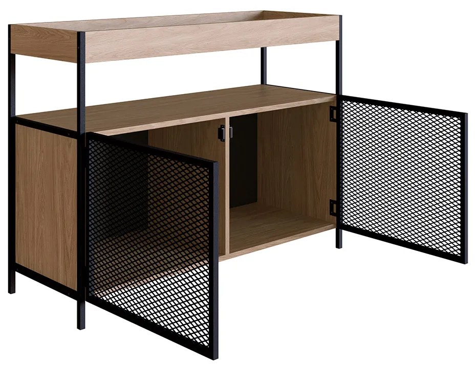 Buffet Bar New 100 cm Hanover e Preto - D'Rossi