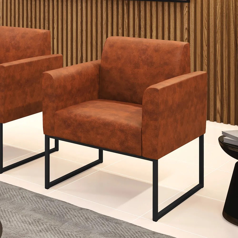 Poltrona Base Industrial Preto Marisa Corano D03 - D'Rossi  - Nozes