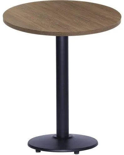 Mesa Luisiana 80 cm Tampo Imbuia Redonda Base Ferro Pintado Preto - 38566 Sun House