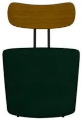 Kit 2 Poltronas Decorativas Redondas 53cm Le Moon Z32 Veludo Verde - M