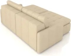 Sofá Retrátil 2 Lugares Para Sala 184cm Elios Couro Bege Z55 - Mpozena