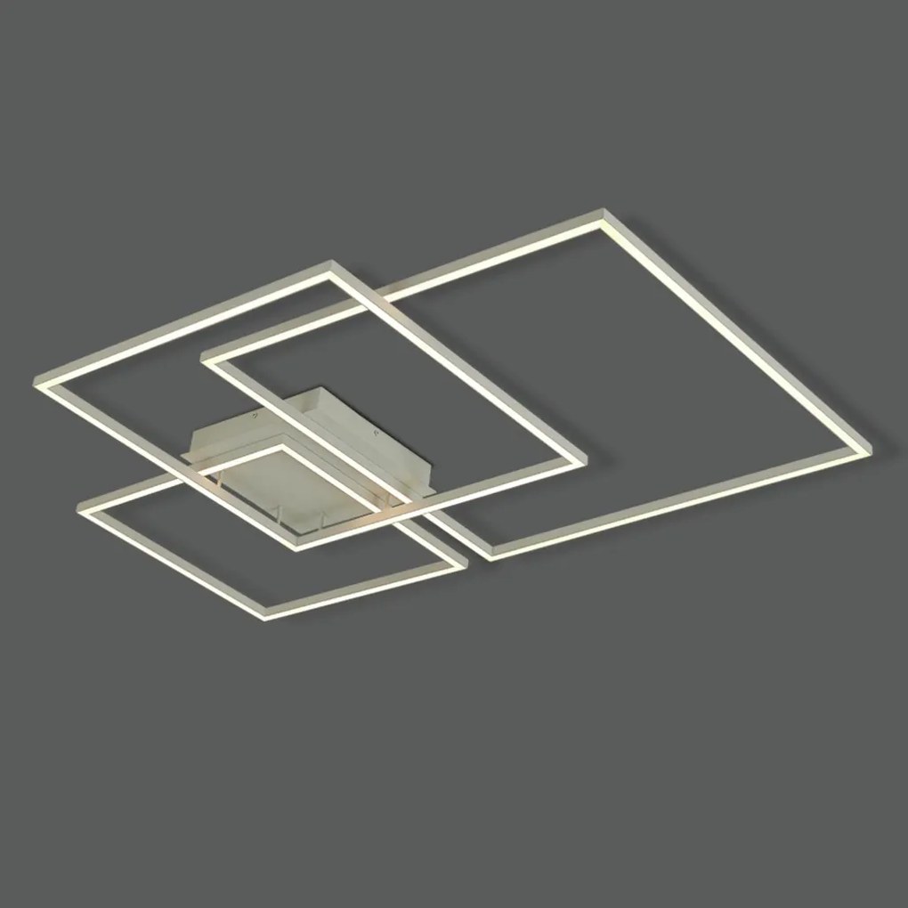 Plafon Canvas 116W Led 3000K Ip20 Branco Bivolt 70X100Cm | Opus Dn 380... (Branco)