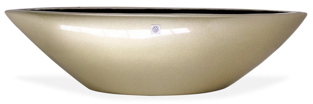 Vaso Decorativo Barca Ouro Velho 17x63x17cm - D'Rossi