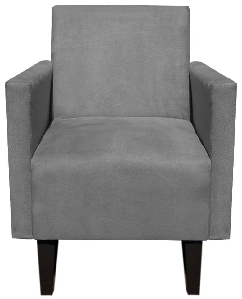 POLTRONA JADE SUEDE PES CHANFRADO TABACO - Grafite