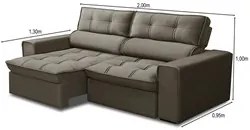Sofá Retrátil Reclinável 3 Lugares 200cm Blanches F05 Veludo Castor -