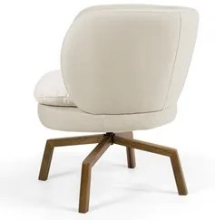 Kit 02 Poltronas Decorativas Melissa Base Ka Giratória Castanho C-107