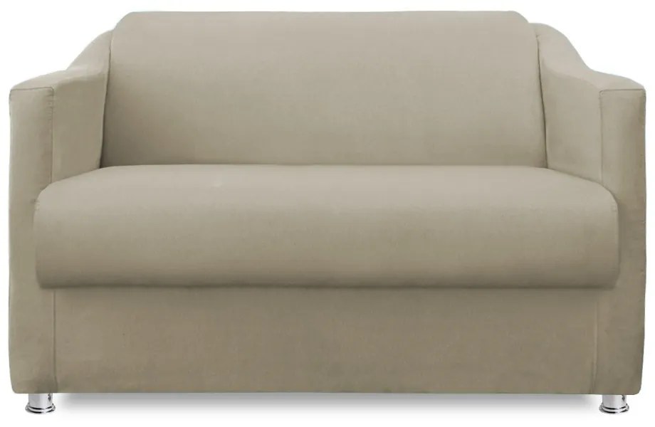 Namoradeira Cecilia 2 Lugares Suede Nude 1,20 m Decorativa Sala Recepção