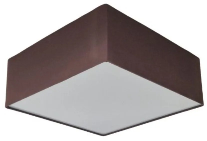 Plafon Quadrado Md-3001 Cúpula em Tecido 35x35x12cm Café - Bivolt