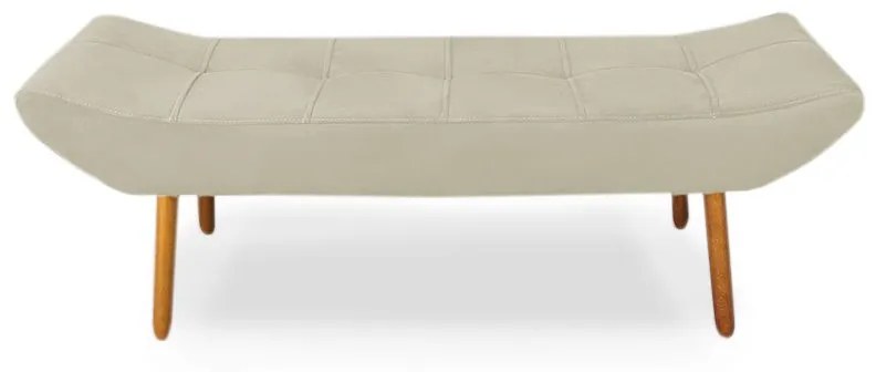 Puff Banqueta 140cm Maya Pés Palito Suede Bege - Sheep Estofados - Bege