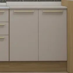 Balcão de Cozinha Com Tampo 80cm 2 Portas Mirella Freijó/Cinammon L01