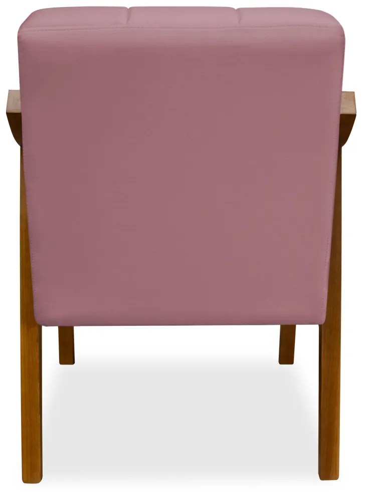 Poltrona Decorativa Vênus Veludo Rose