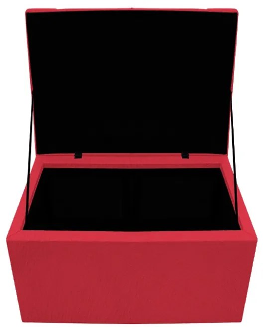 Calçadeira Copenhague 100 cm Solteiro Suede Vermelho - ADJ Decor