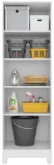 Kit 3 Armários Multiuso Organizador 2 Portas Astrid Z17 Branco - Mpoze