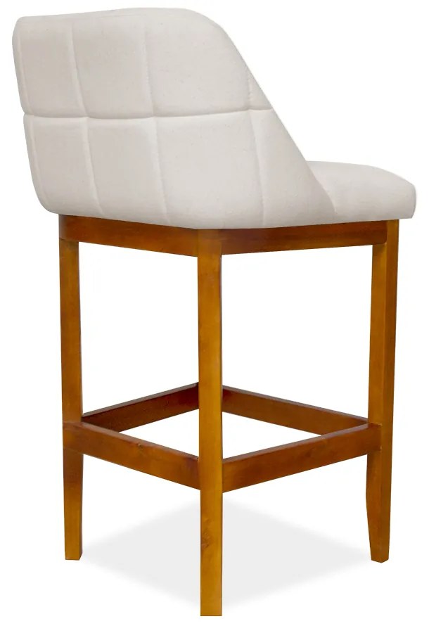 Banqueta Decorativa Talyta Linho Marrom Mesclado