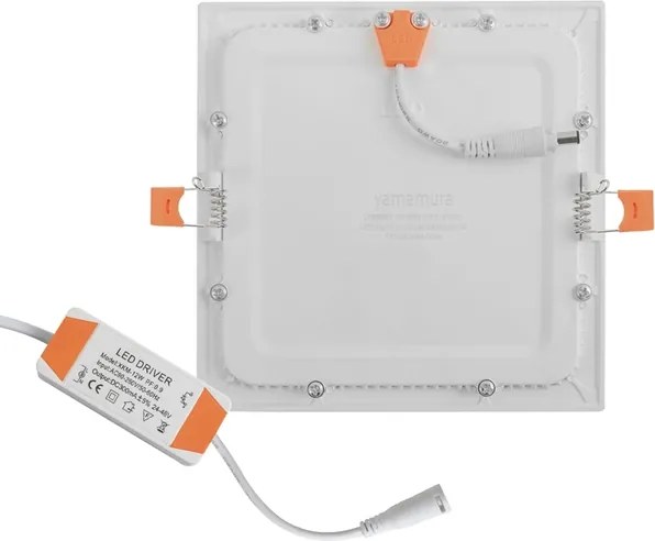 Plafon Led De Embutir Branco 12W 17X17cm Panel - LED BRANCO FRIO (6000K)