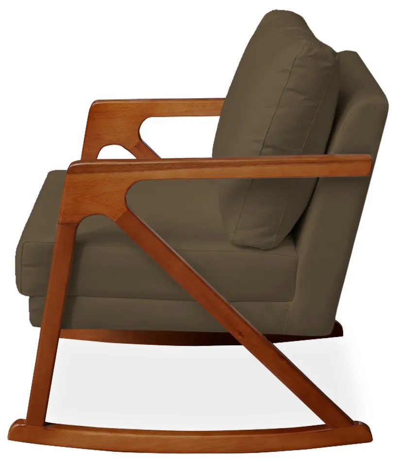 Poltrona Mona Amber Balanço Veludo Marrom