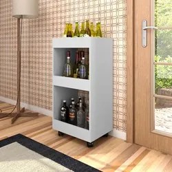 Kit 2 Adegas Bar Multiuso Seul com Rodízios L03 Branco - Mpozenato