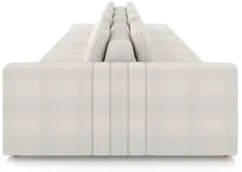 Sofá Ilha e Puff Sala Living 465cm Siesta Z32 Boucle Bege Claro - Mpoz