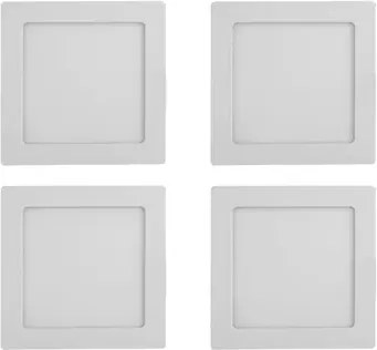 Kit 4 Plafons Led Quadrado Embutir 12W Branco Yamamura