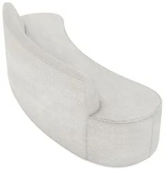 Sofá 4 Lugares para Sala de Estar Living 230cm Koane D06 Bouclê Off Wh