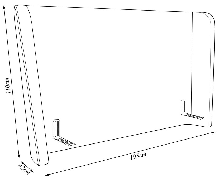 Cabeceira Design para Cama de Casal Torres Pés em Madeira PU/Bouclê Caramelo/Off White G91 - Gran Belo