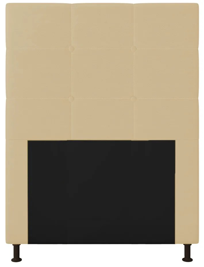 Cabeceira Stambul Para Cama Box Solteiro 90 cm Corino M11 - D'Rossi - Bege