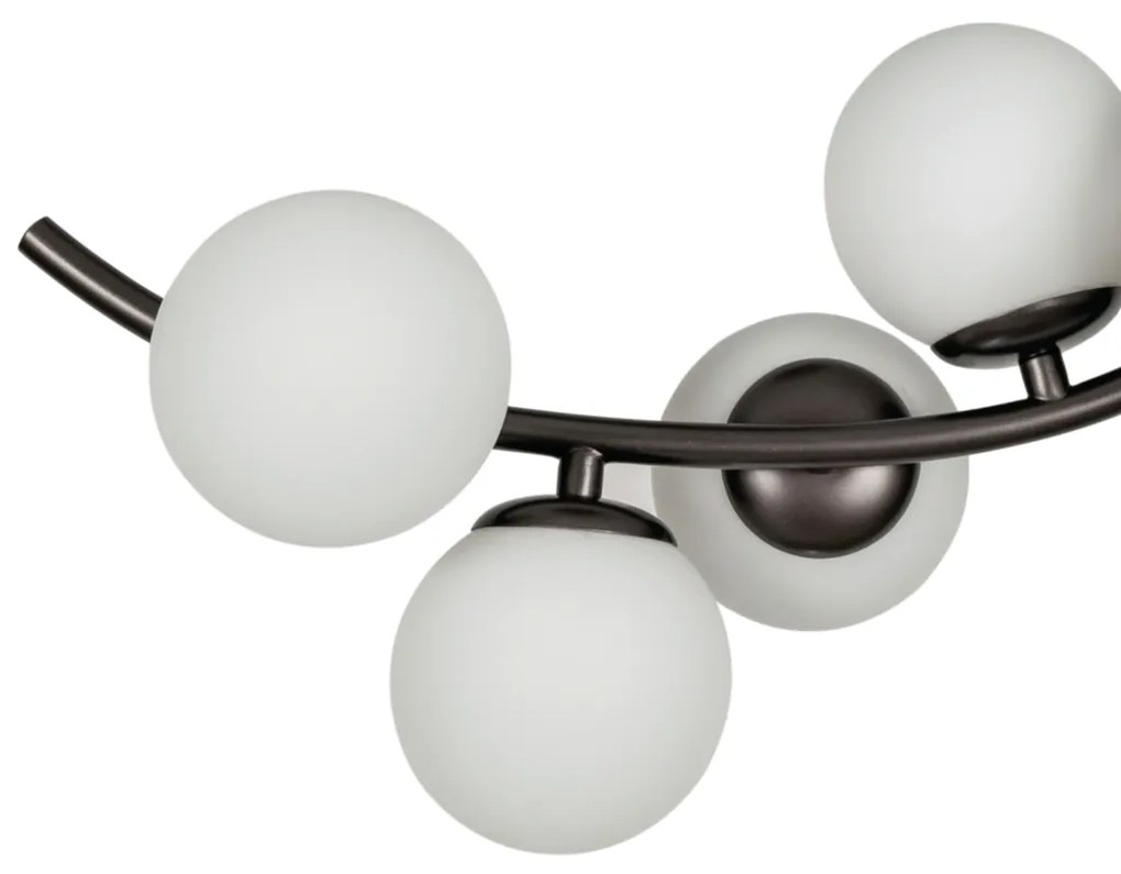 Plafon Astral 49X50X30Cm 5Xg9 Globo Ø12Cm - Usina 16945/5 (BT - Branco Texturizado, FOSCO)