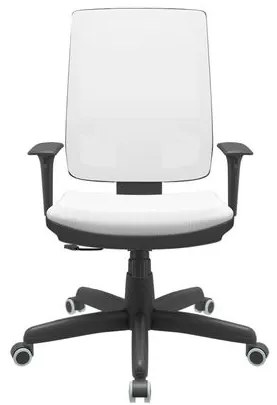Cadeira Office Brizza Tela Branca Assento Aero Branco RelaxPlax Base Standard 126cm - 63889 Sun House